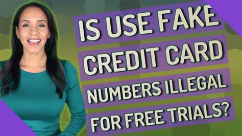 are fake credit card numbers illegal
